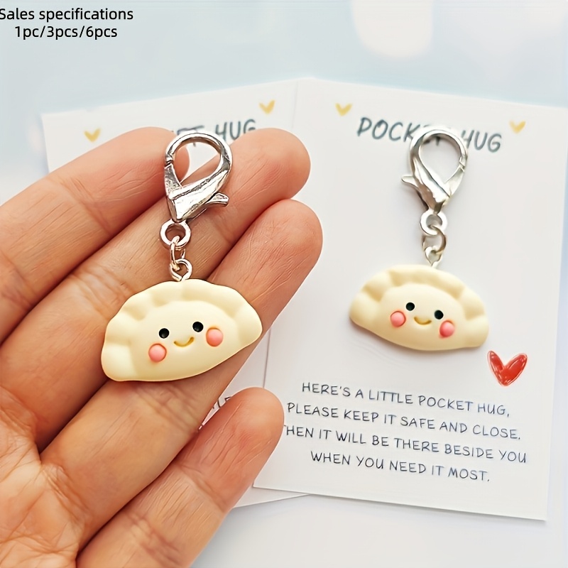 Food Zinc - 1/3/6pcs Cute Mini Dumpling Keychain Hug