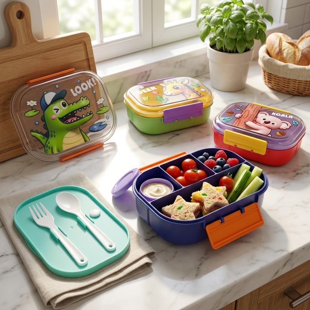Food Snacks For Kids - Cute Cartoon Kids Lunch Box 4
