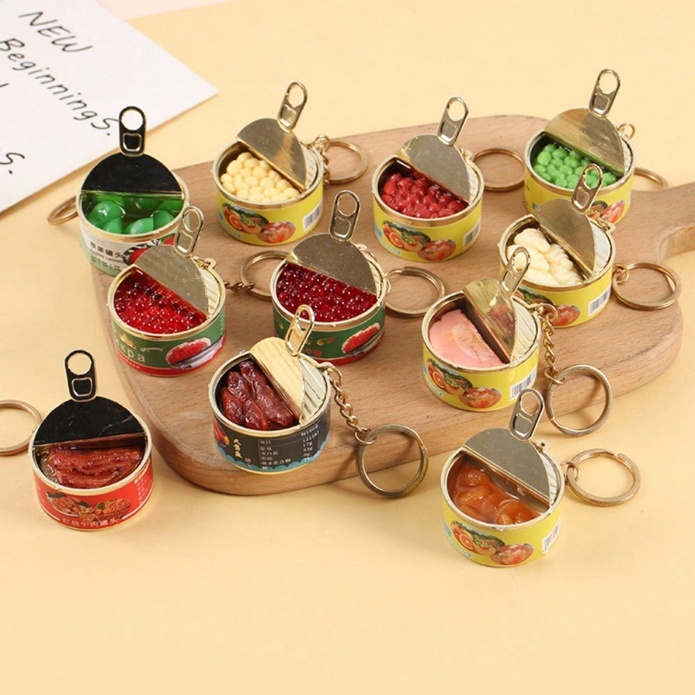 Food Zinc - PVC Simulation Canned Food Keychain Miniature