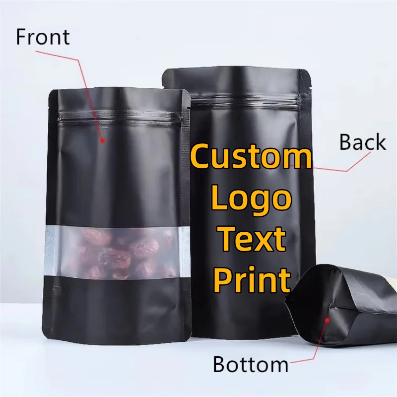 100PCS Stand-up Matte Black Al - Food Like Snacks review and price