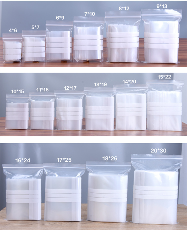 200PCS Clear PE Writable Ziplo - Food Like Snacks review and price