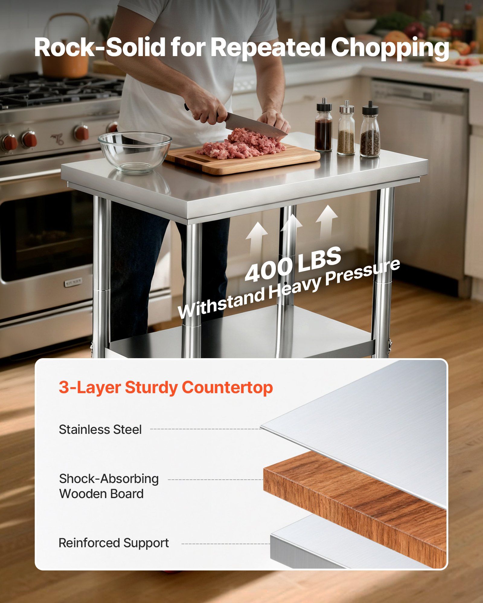Stainless Steel Table, 24 x 30 - Food X review and price