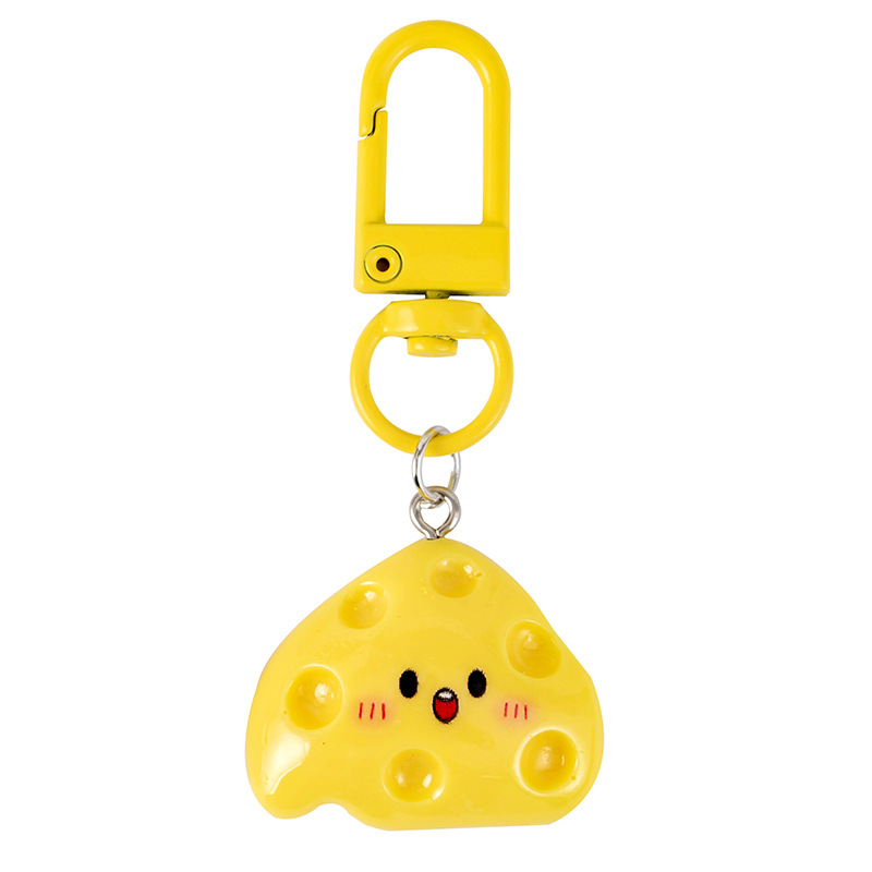 Cute Egg Cheese Keychain Resin - Food Zinc review and price