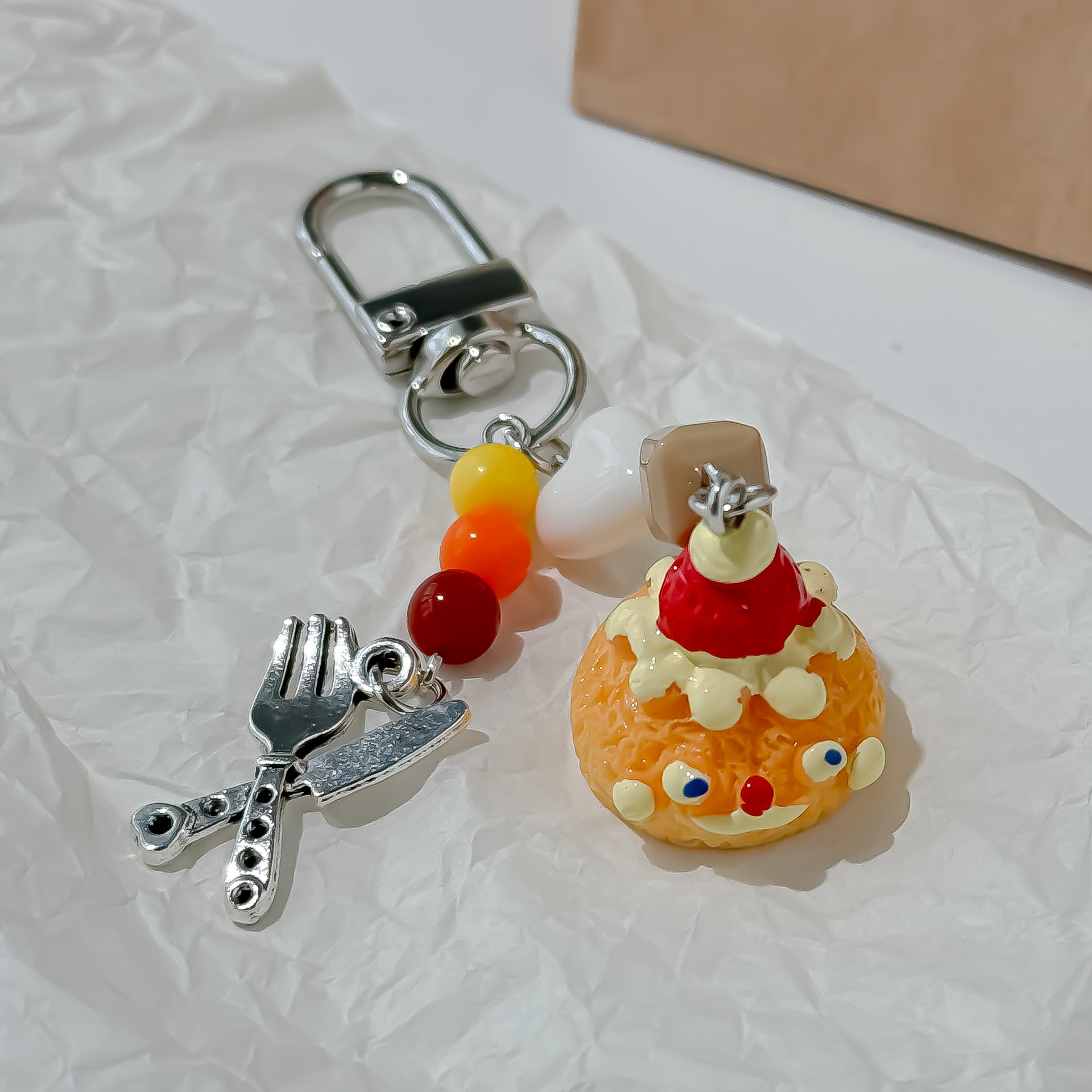 New Cute Cream Puff Bag Pendan - Food Zinc review and price