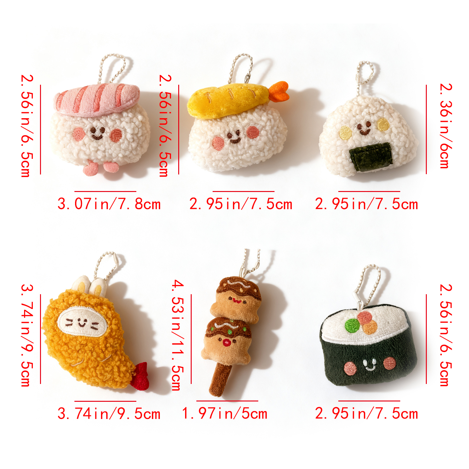 6pcs Creative Food Plush Keych - Food Zinc review and price